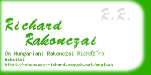 richard rakonczai business card